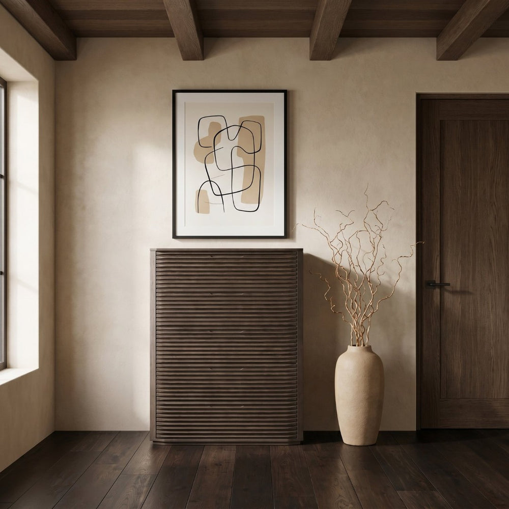 Meridian Furniture Morino Oak Veneer Chest of Drawers with Soft Close for Modern Bedroom Storage Brown MorinoBrown-CH