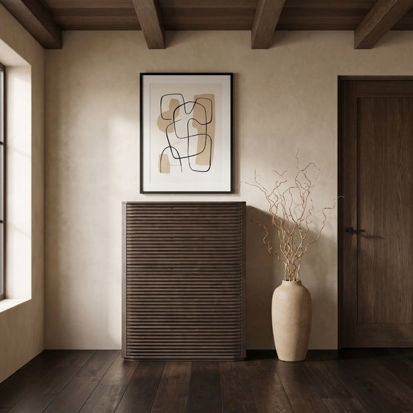 Meridian Furniture Morino Oak Veneer Chest of Drawers with Soft Close for Modern Bedroom Storage Brown MorinoBrown-CH