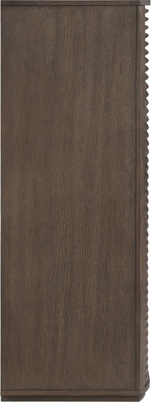 Meridian Furniture Morino Oak Veneer Chest of Drawers with Soft Close for Modern Bedroom Storage Brown MorinoBrown-CH