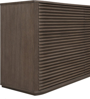 Meridian Furniture Morino Solid Wood Dresser with Soft Close Drawers and Oak Veneer Finish for Modern Bedrooms Brown MorinoBrown-D