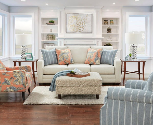 Fusion Transitional Linen Sofa With Reversible Cushions And Stylish Track Arms For Versatile Living Spaces Linen Ws,100% Polypropylene 5002-00 Treaty Linen Sofa