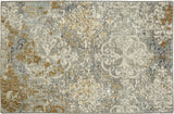 Moy Luxurious High Pile Area Rug, Iron Scroll Medallions & Lattice, Stain-Resistant