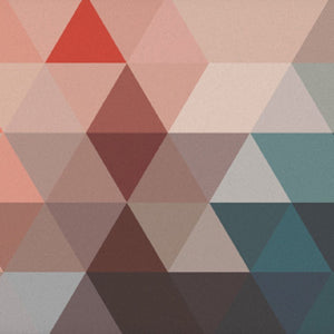 Manhattan Comfort Amsterdam Mid-Century Modern Nightstand Multi Color Red and Blue 146AMC183