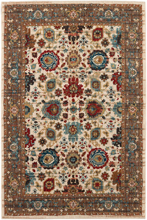 Musi Cream 3' 5" x 5' 5" Area Rug Karastan Rugs