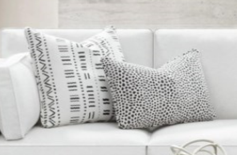 Fusion Winston Salt Sofa - Mid-century Modern Design With Reversible Cushions, Stain-resistant Fabric White Ws,100% Polypropylene 17-00 Winston Salt Sofa