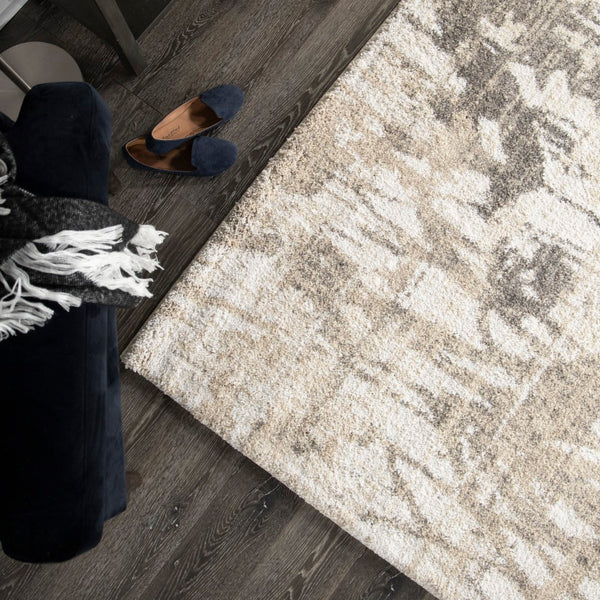 Orian Rugs Mystical Abstract Canopy Machine Woven Polypropylene Transitional Area Rug Natural Polypropylene