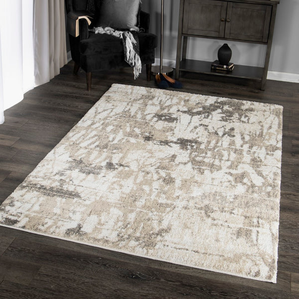 Orian Rugs Mystical Abstract Canopy Machine Woven Polypropylene Transitional Area Rug Natural Polypropylene