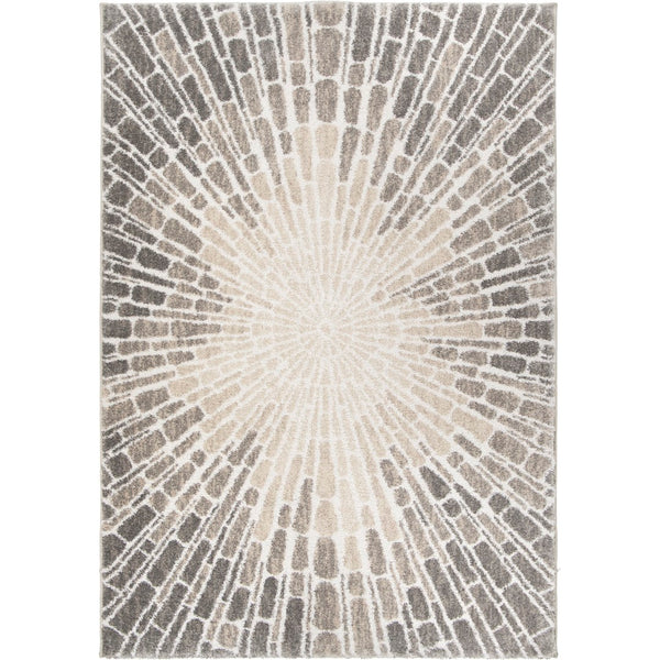 Orian Rugs Mystical Starburst Machine Woven Polypropylene Transitional Area Rug Natural Polypropylene