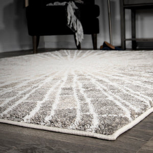 Orian Rugs Mystical Starburst Machine Woven Polypropylene Transitional Area Rug Natural Polypropylene