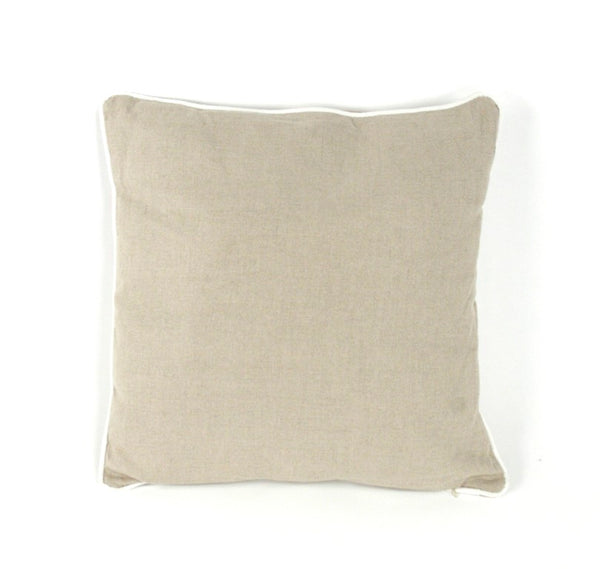 Zentique French Linen Accent Pillow with Timeless European Charm, Durable Stitching, Breathable Texture W21 x H21 N033