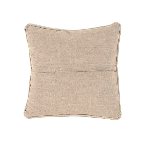 Zentique French Linen Accent Pillow with Timeless European Charm, Durable Stitching, Breathable Texture W18 x H18 N047