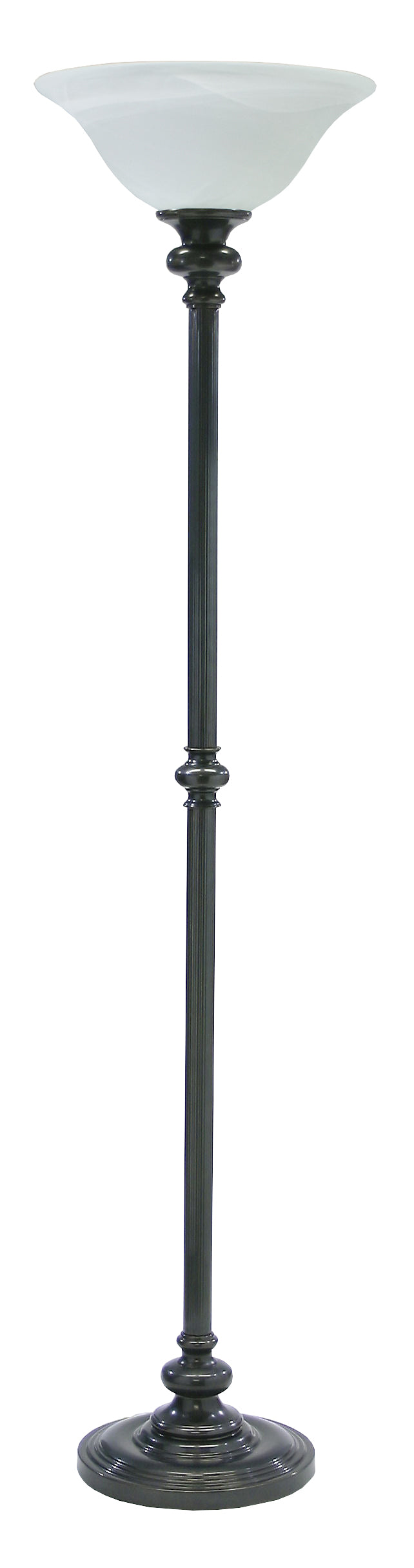 House Of Troy Newport Elegant Floor Lamp With Opal Glass Shade - Perfect For Living Room And Bedroom Ambiance Oil Rubbed Bronze Metal N600-ob-o