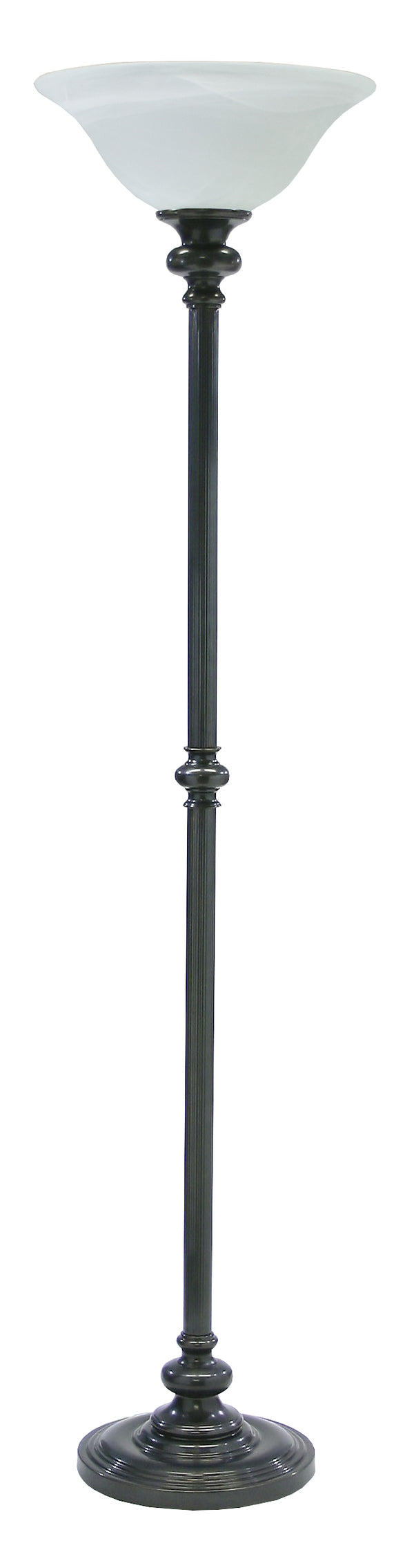 House Of Troy Newport Elegant Floor Lamp With Opal Glass Shade - Perfect For Living Room And Bedroom Ambiance Oil Rubbed Bronze Metal N600-ob-o