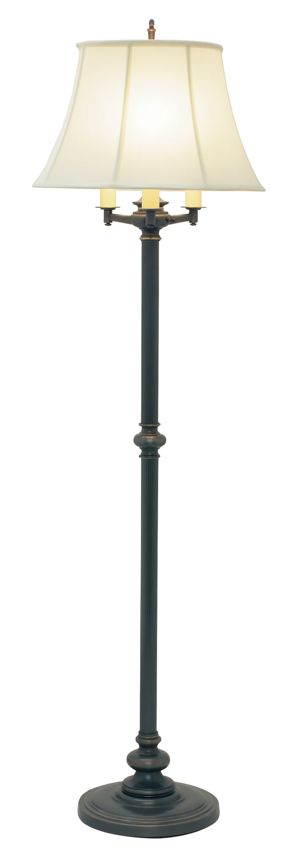 House Of Troy Newport Floor Lamp With Stylish Table: Elegant Lighting Solution For Your Home Decor Needs Oil Rubbed Bronze Metal N603-ob