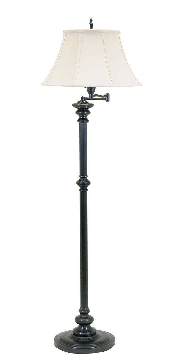 House Of Troy Newport Floor Lamp With Stylish Table: Elegant Lighting Solution For Your Home Decor Needs Oil Rubbed Bronze Metal N604-ob