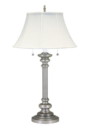 House Of Troy Newport 30.25" Pewter Table Lamps - Elegant Design With Twin Pull Chain Switches For Stylish Lighting Pewter Metal N651-ptr