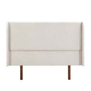 English Elm Double Wing Linen Upholstered Queen Headboard Tall Wingback Foam Padded Bed Frame N701P192138T