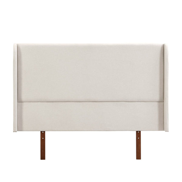 English Elm Double Wing Linen Upholstered Queen Headboard Tall Wingback Foam Padded Bed Frame N701P192138T