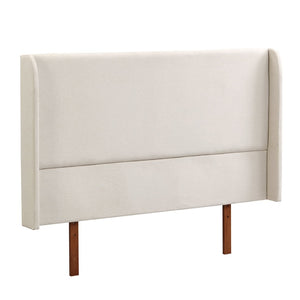 English Elm Double Wing Linen Upholstered Queen Headboard Tall Wingback Foam Padded Bed Frame N701P192138T