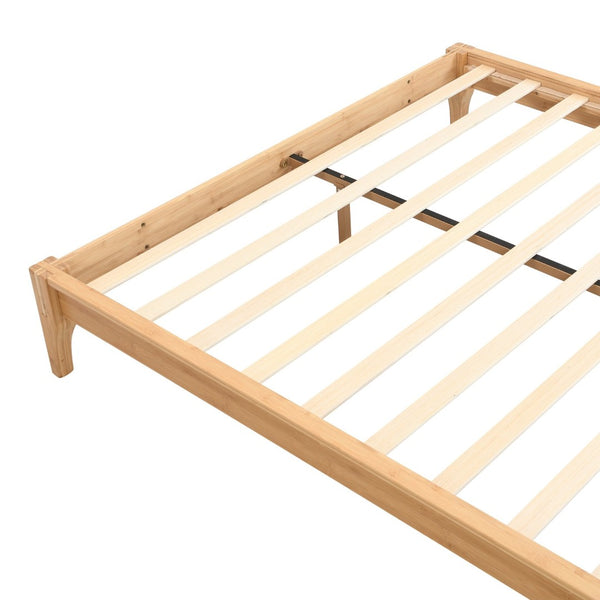 English Elm 12 Inch Full Bamboo Platform Bed Solid Wood Frame Low Profile No Box Spring Needed N701P192143N