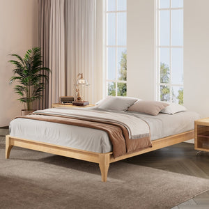 English Elm 12 Inch Full Bamboo Platform Bed Solid Wood Frame Low Profile No Box Spring Needed N701P192143N