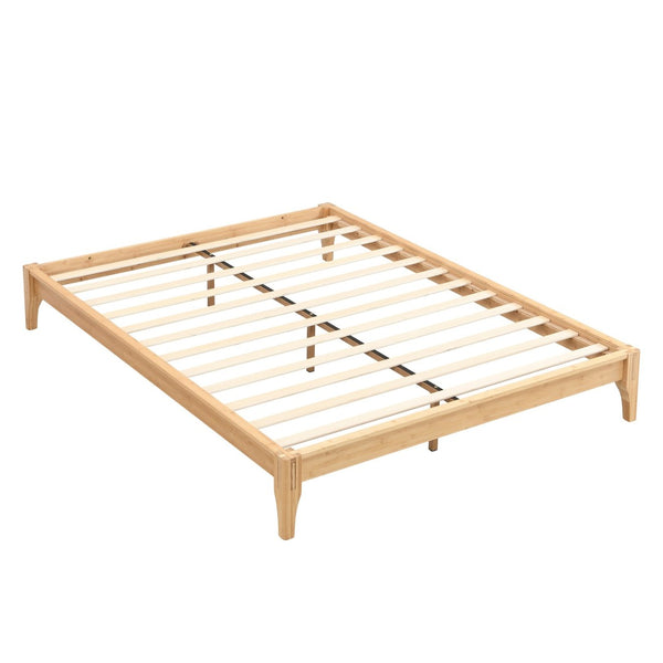 English Elm 12 Inch Full Bamboo Platform Bed Solid Wood Frame Low Profile No Box Spring Needed N701P192143N