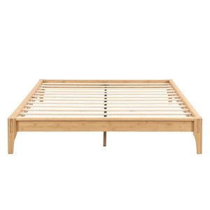English Elm 12 Inch Full Bamboo Platform Bed Solid Wood Frame Low Profile No Box Spring Needed N701P192143N