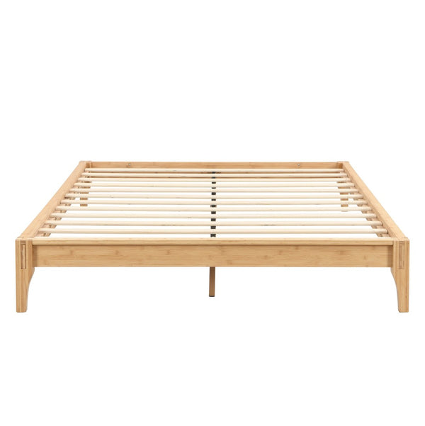 English Elm 12 Inch Full Bamboo Platform Bed Solid Wood Frame Low Profile No Box Spring Needed N701P192143N