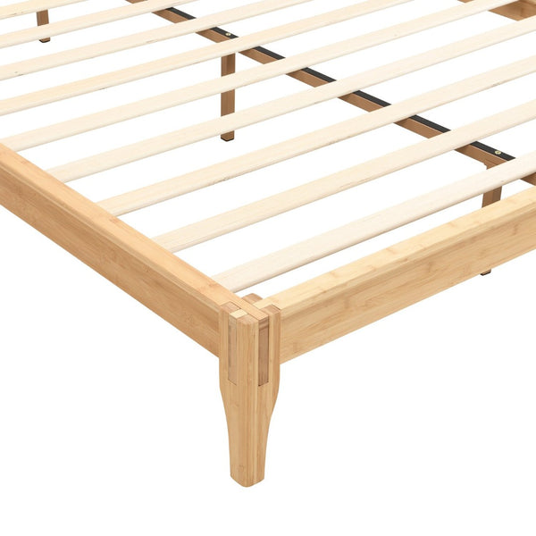 English Elm 12 Inch Full Bamboo Platform Bed Solid Wood Frame Low Profile No Box Spring Needed N701P192143N