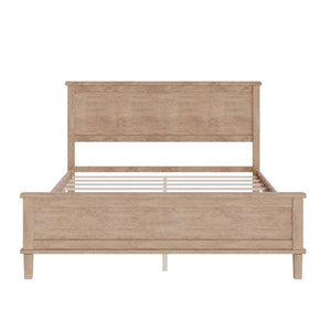 English Elm Mid-Century Full Platform Bed Solid Pine Tapered Legs No Box Spring Slat Support Seadrift N701P193471N
