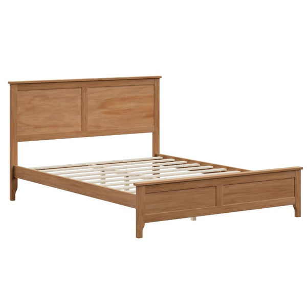 English Elm Bs701p414285s Solid Pine Platform Bed Scandinavian Low Profile Frame with Raised Headboard N701P414286S