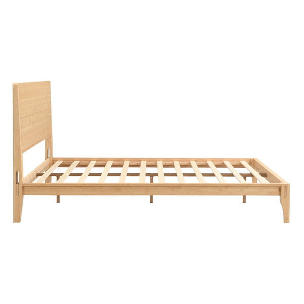 English Elm Mid-century Queen Platform Bed Sustainable Bamboo Frame Slatted Base No Box Spring Needed Natural N701P446513N