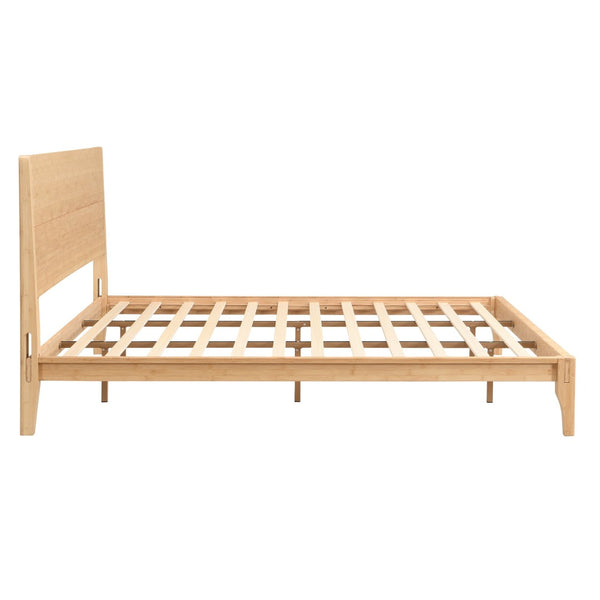English Elm Mid-century Bamboo King Platform Bed with Slat Support Eco Organic Grain Bedroom Frame Natural N701P446515N