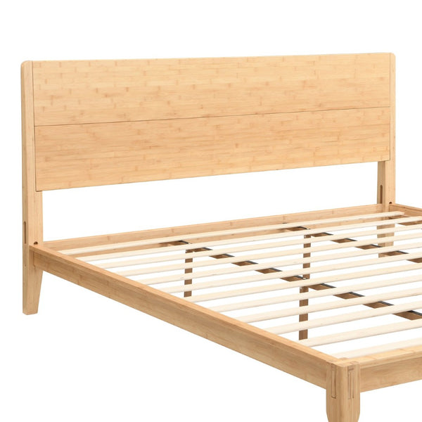 English Elm Mid-century Bamboo King Platform Bed with Slat Support Eco Organic Grain Bedroom Frame Natural N701P446515N