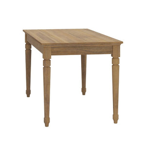 English Elm 60 Inch Rustic Farmhouse Writing Desk with Turned Legs and Convertible Keyboard Tray Seadrift N701P464449C