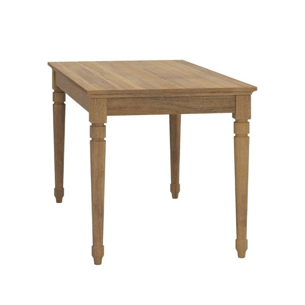 English Elm 60 Inch Rustic Farmhouse Writing Desk with Turned Legs and Convertible Keyboard Tray Seadrift N701P464449C