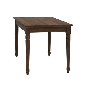 English Elm 60 Inch Rustic Farmhouse Writing Desk with Turned Legs and Convertible Keyboard Tray Chestnut N701P464449S