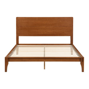 English Elm Mid-Century Natural Bamboo Queen Platform Bed Low Profile Organic Grain Minimalist Frame N701P467398D