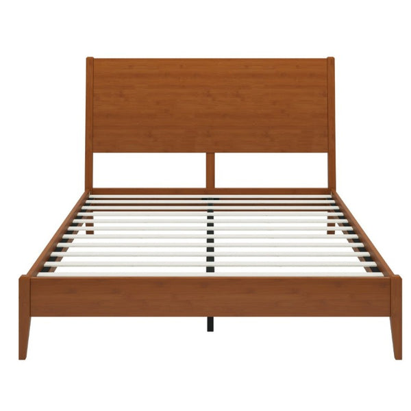 English Elm Bs701p469055d Solid Bamboo Mid-Century Platform Bed with Sled Base and Slat Support N701P469055D