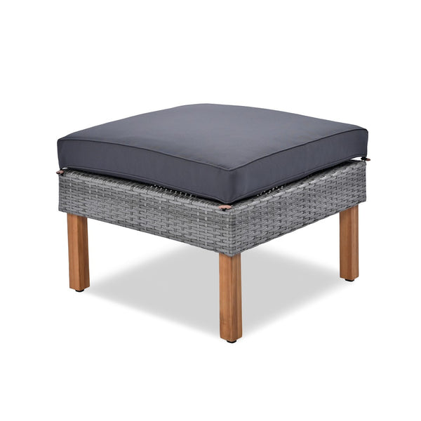 English Elm <old Sku Modular Outdoor Sectional Sofa Set Acacia Wood Pe Rattan Iron Frame Patio N704G201208E