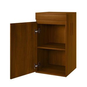 English Elm 10-15 Gallon Aquarium Stand with Wood Finish Cabinet and Built-In Power Strip Brown 16.9 L x 16.9 W x 31.4 H N704P444759D