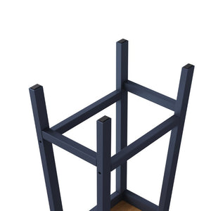 English Elm K&k Farmhouse Counter Stools Set of Two Pine Wood Backless Seats with Footrest N707P185529N