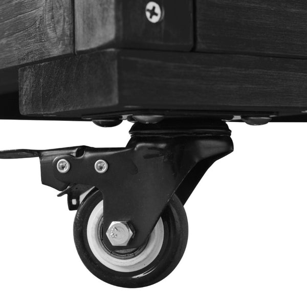 English Elm K&k 80 Inch Outdoor Grill Cart Solid Fir Wood Stainless Steel Top Kamado Griddle Station N707P392140B