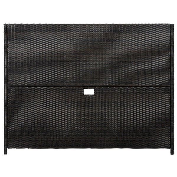 English Elm K&k Outdoor PE Rattan Bar Cabinet with Fridge Cavity Wine Racks and Tempered Glass Top Black+Brown N707P414764D