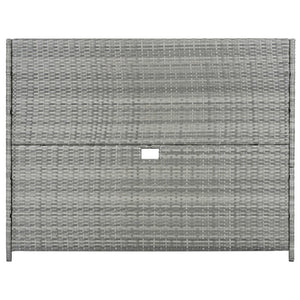 English Elm K&k Outdoor PE Rattan Bar Cabinet with Fridge Cavity Wine Racks and Tempered Glass Top Grey N707P414764G