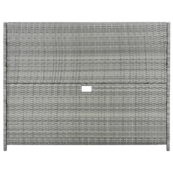 English Elm K&k Outdoor PE Rattan Bar Cabinet with Fridge Cavity Wine Racks and Tempered Glass Top Grey N707P414764G