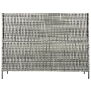 English Elm K&k Outdoor PE Rattan Bar Cabinet with Tempered Glass Top and Adjustable Storage Shelves Grey N707P414781G