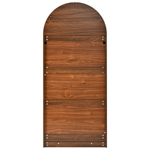 English Elm K&k Fluted Pantry Cabinet Arched Dome Top Brass Pulls Brown Wood Grain Freestanding N707S000020Z