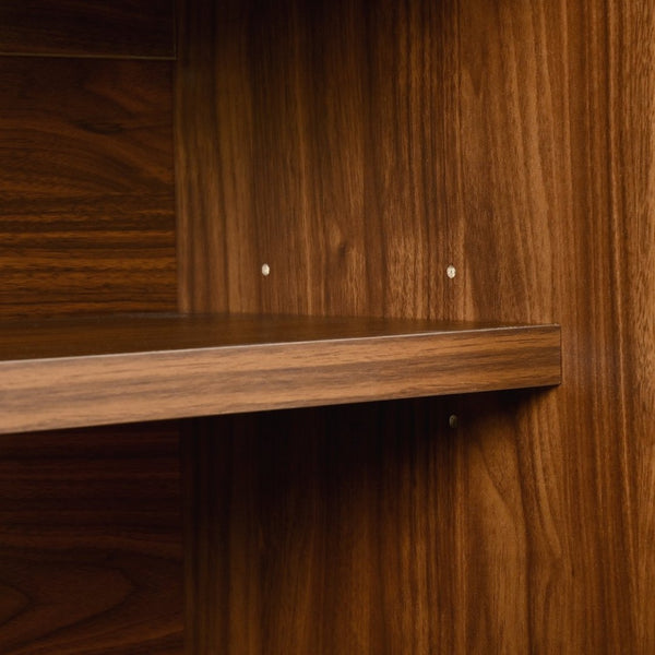 English Elm K&k Fluted Pantry Cabinet Arched Dome Top Brass Pulls Brown Wood Grain Freestanding N707S000020Z