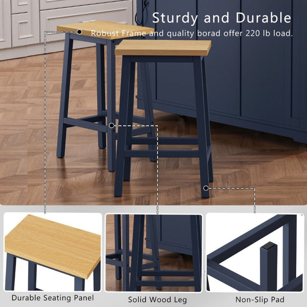 English Elm K&k 53 Inch Rolling Kitchen Island with Power Outlet Drop Leaf and Barn Door Storage N707S185531N